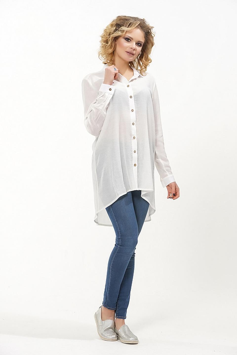 Блуза VAY оверсайз белая