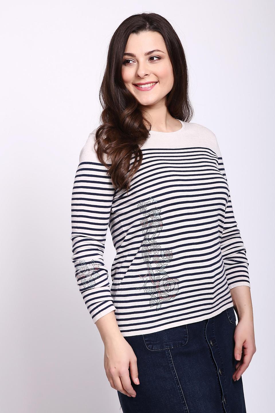 Пуловер Gerry Weber в полоску с аппликацией