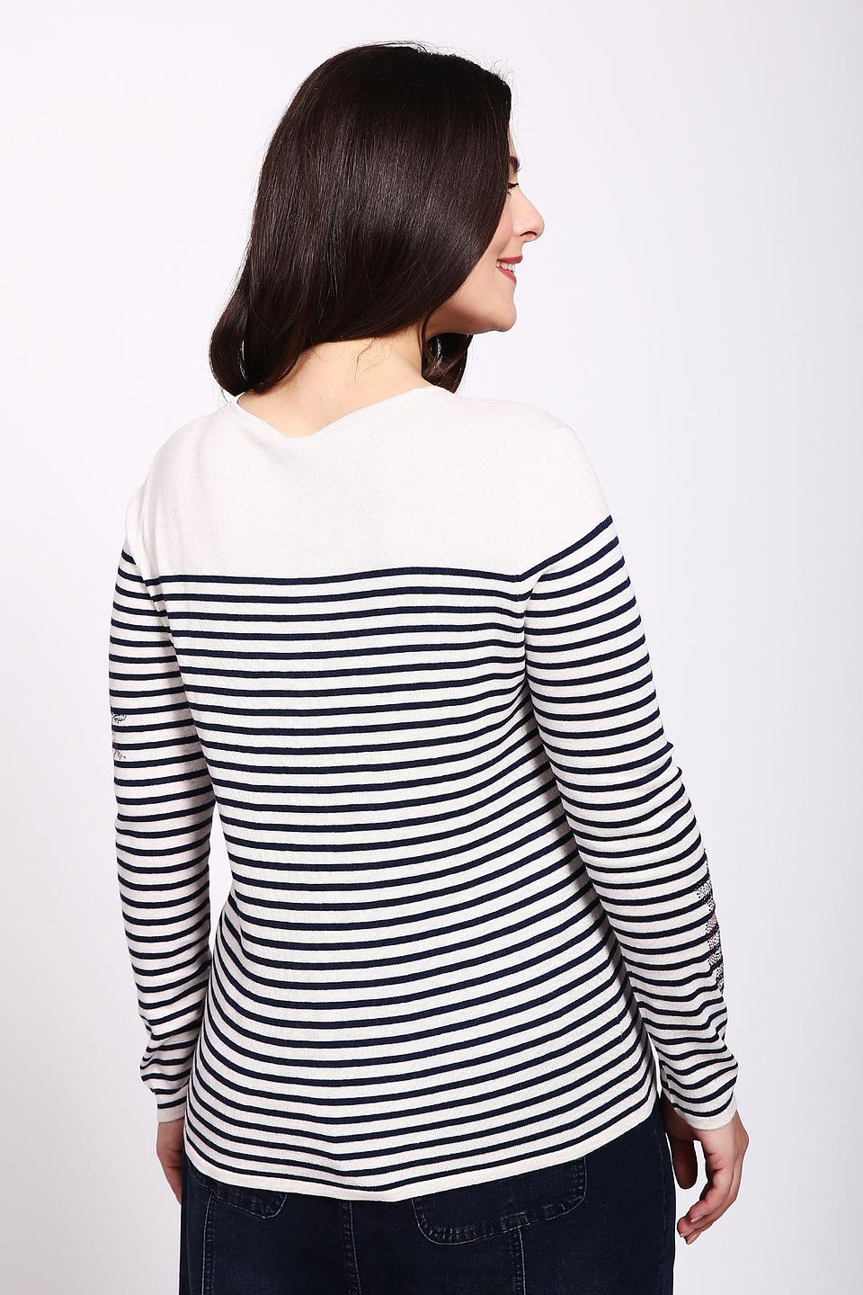 Пуловер Gerry Weber в полоску с аппликацией