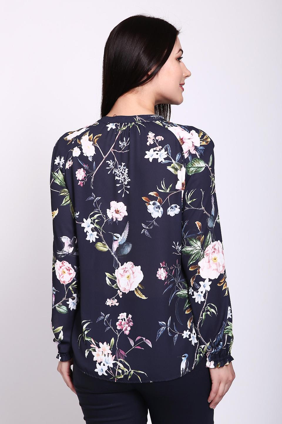 Блуза Betty Barclay цветочный принт темно-синяя