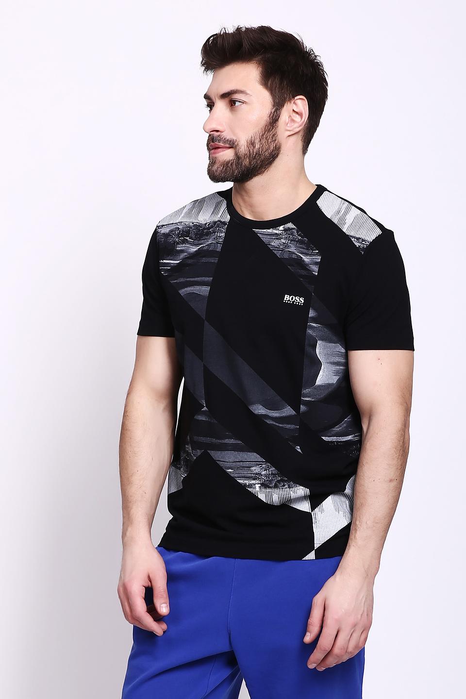 Футболка Boss Green с принтом чёрная