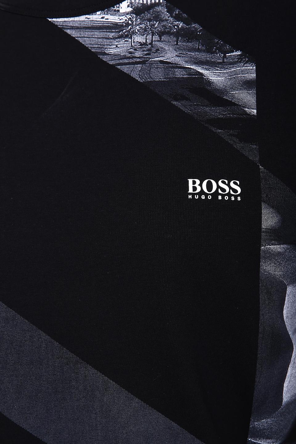 Футболка Boss Green с принтом чёрная