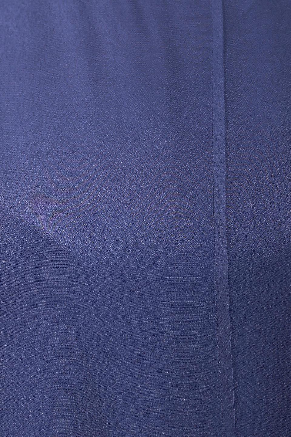 Блуза Oui синяя с рукавами-фонариками