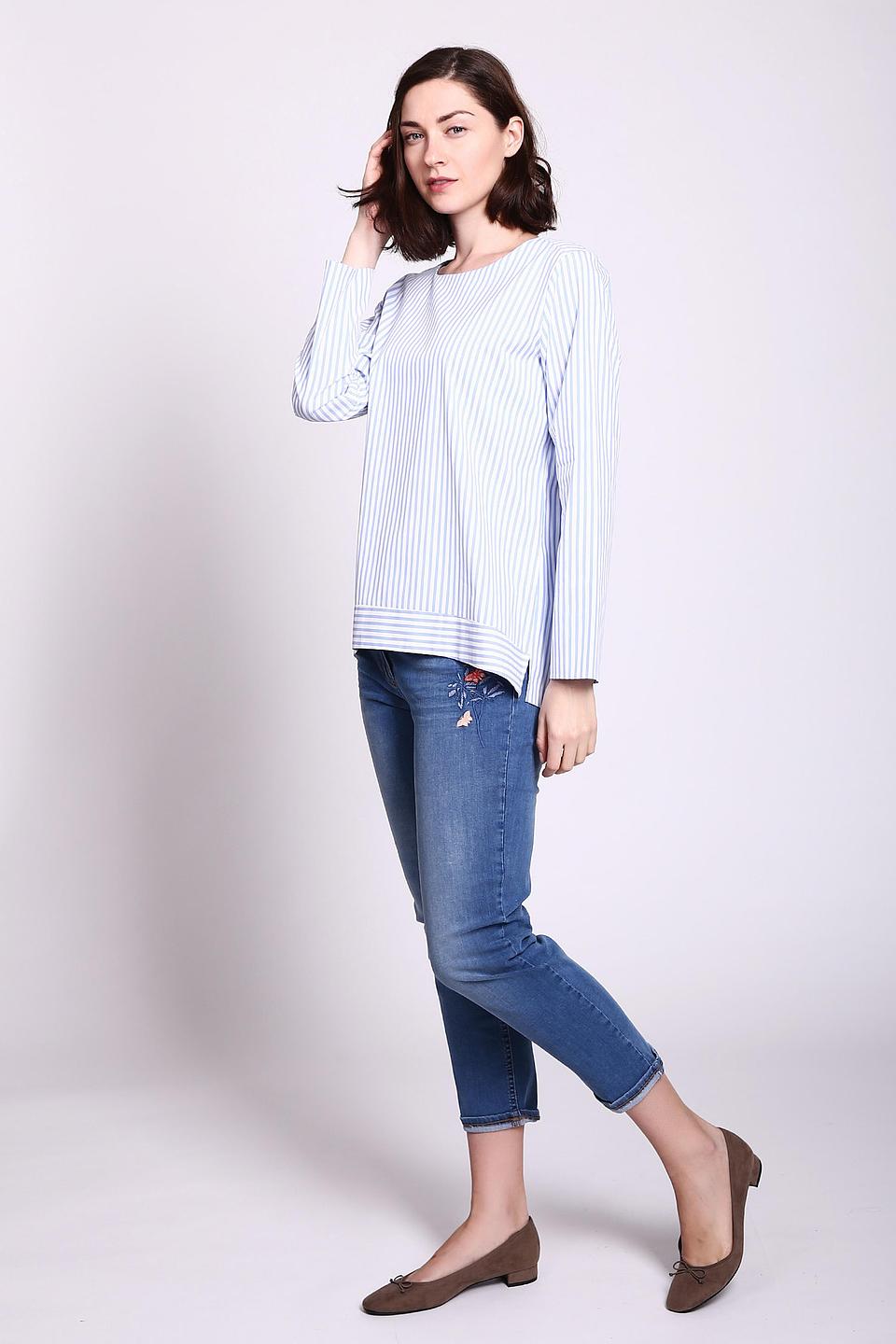 Блуза Erfo в полоску голубую
