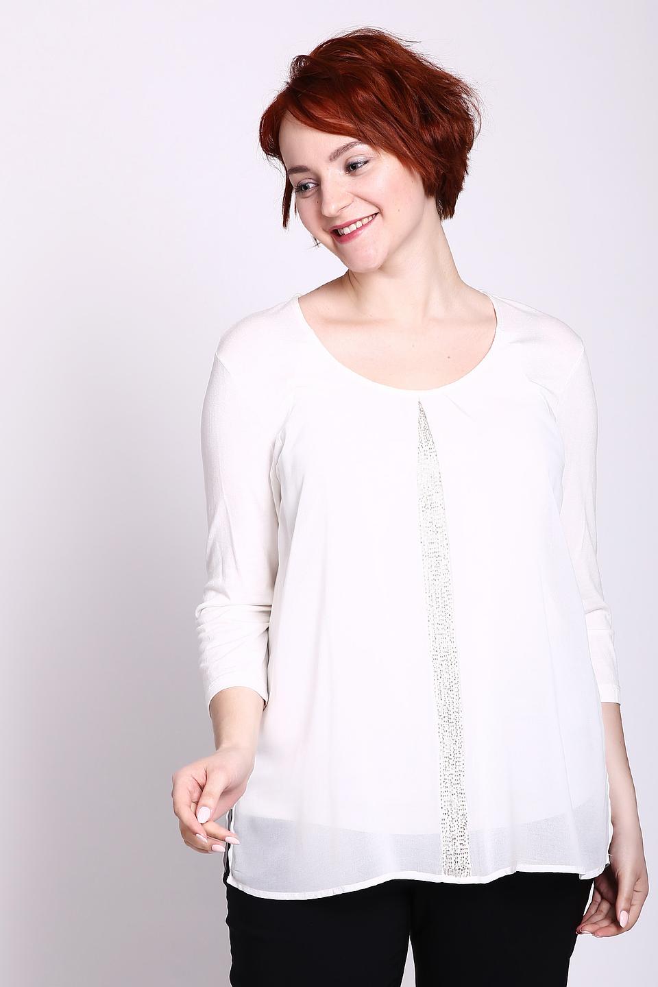 Блуза Via Appia с кружевом белая