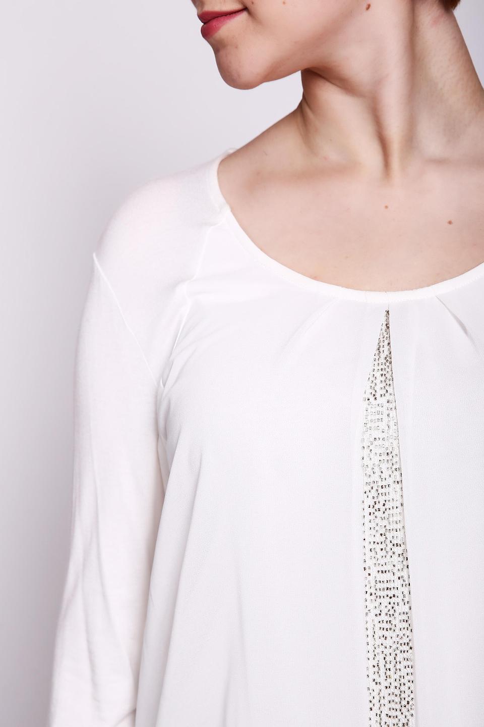 Блуза Via Appia с кружевом белая