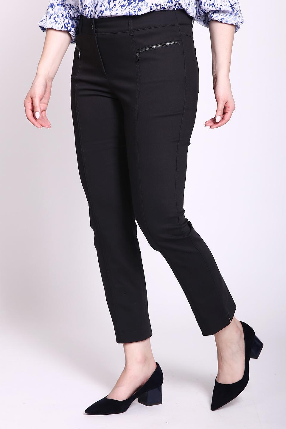 Брюки Gerry Weber черные с декоративными молниями