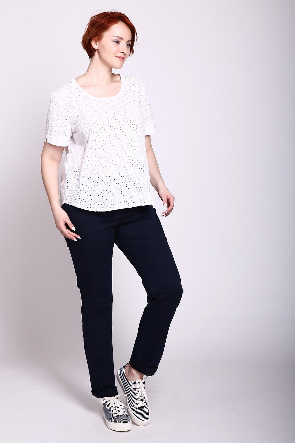 Блуза Gerry Weber белая с перфорацией