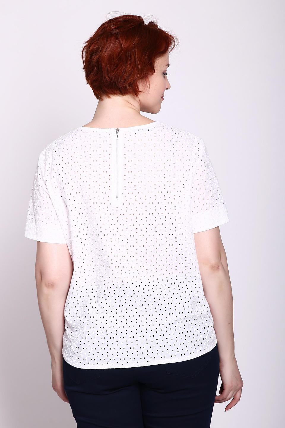 Блуза Gerry Weber белая с перфорацией