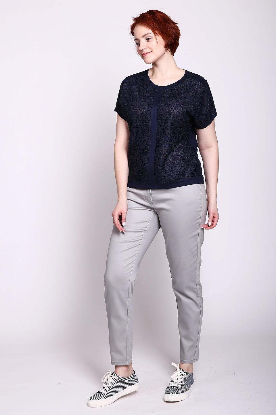 Блуза Thomas Rabe кружево темно-синяя