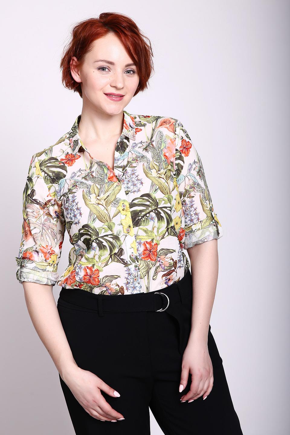 Блуза Erfo с тропическим принтом
