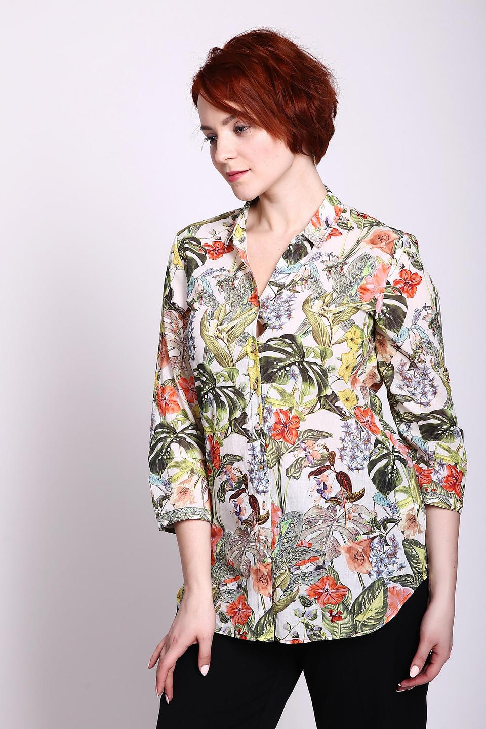 Блуза Erfo с тропическим принтом