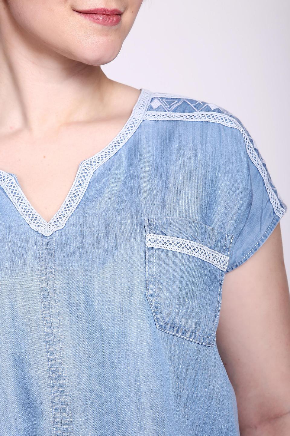 Блуза Thomas Rabe джинсовая с кружевом