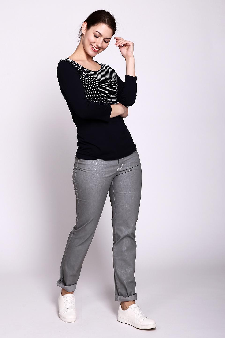 Брюки Lucia серые с манжетами