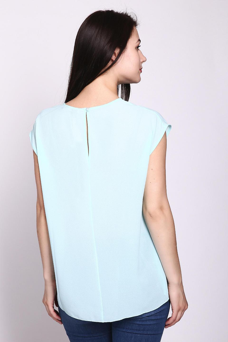 Блуза Sai-Ku, небесно-голубого цвета с принтом