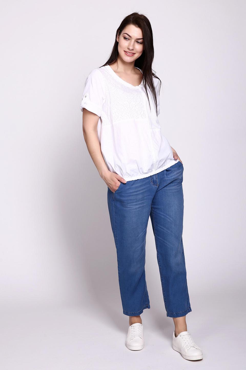 Блуза Steilmann с кружевом белая