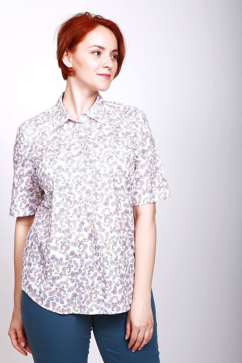 Блуза Erfo белого цвета с принтом