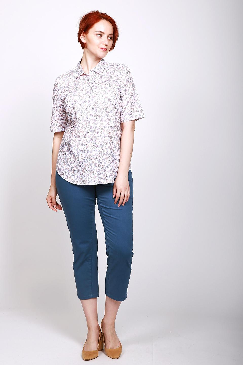 Блуза Erfo белого цвета с принтом