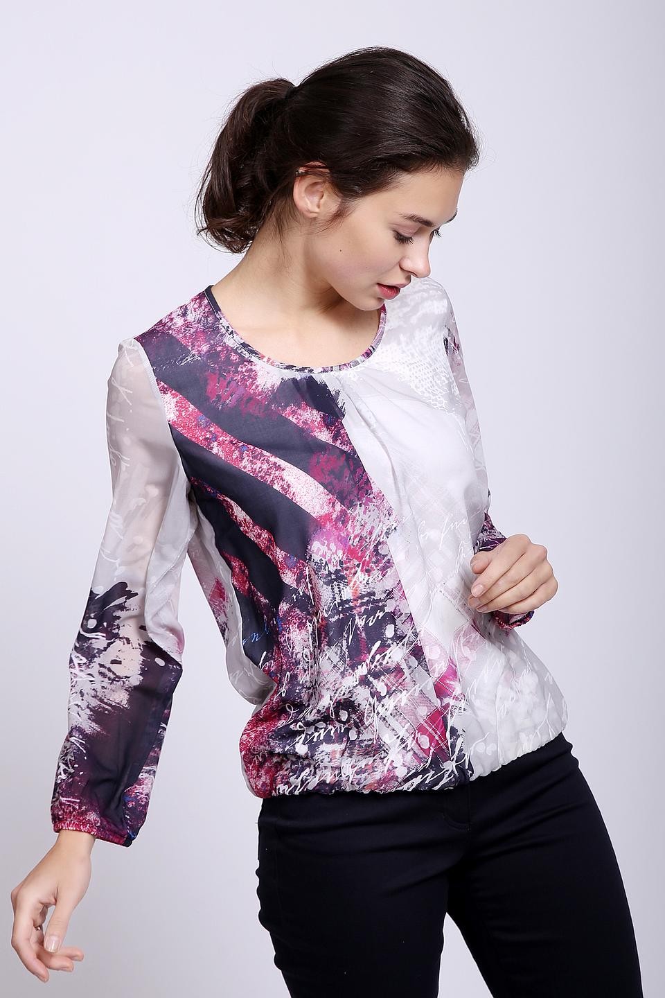 Блуза Frank Walder разноцветная с абстрактным принтом