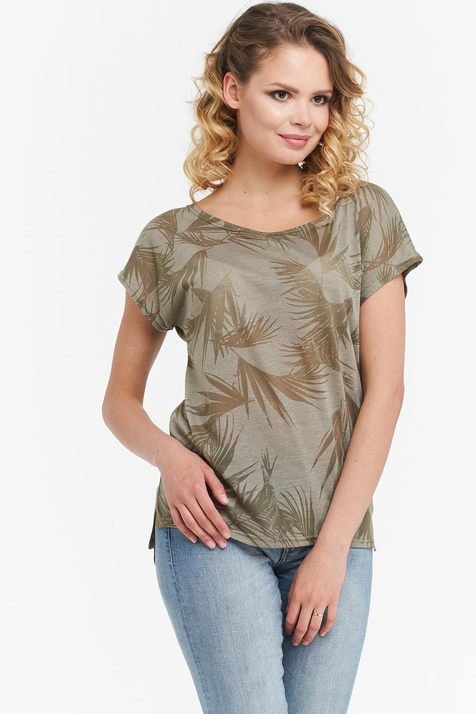 Блуза VAY с принтом пальмовых листьев
