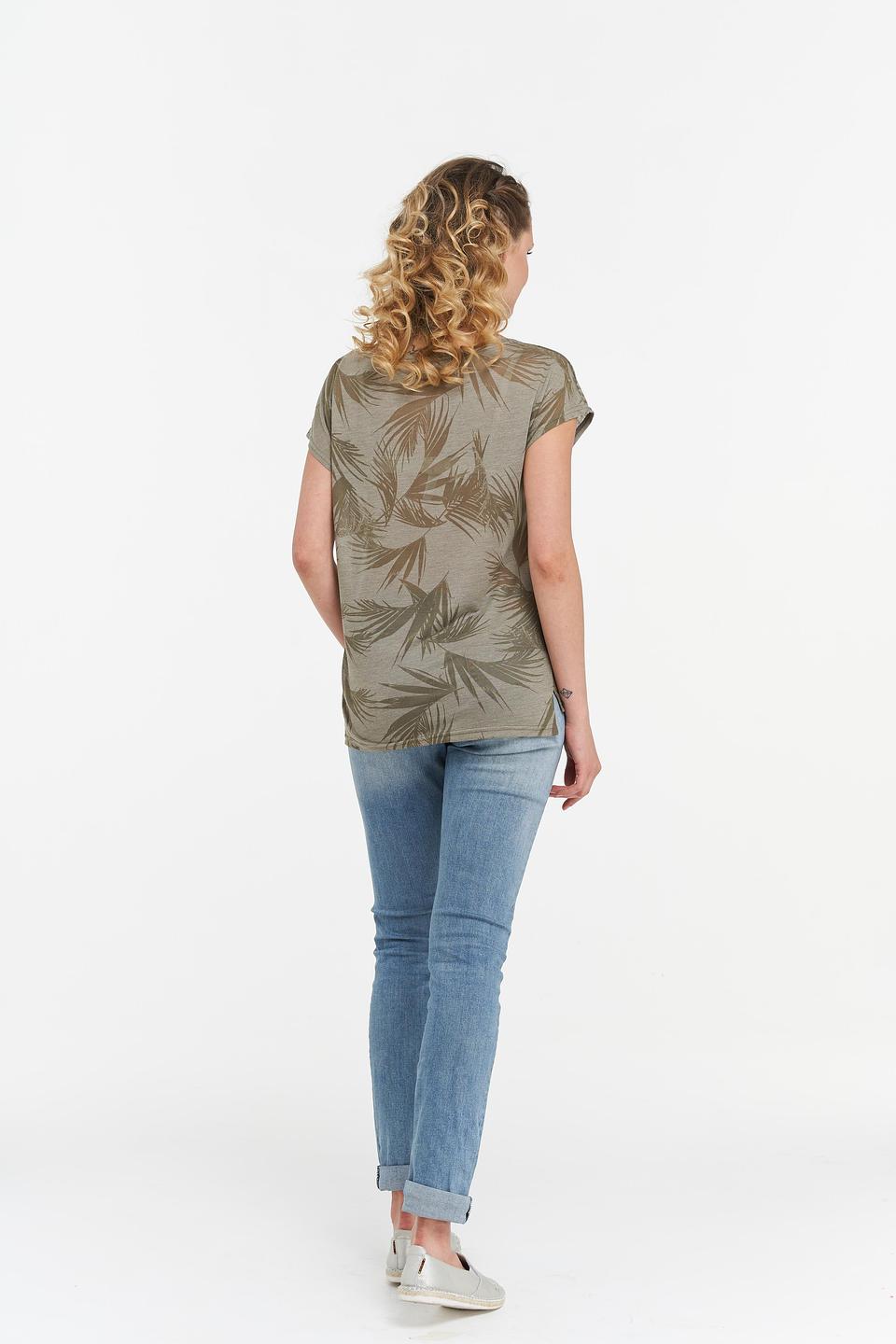 Блуза VAY с принтом пальмовых листьев