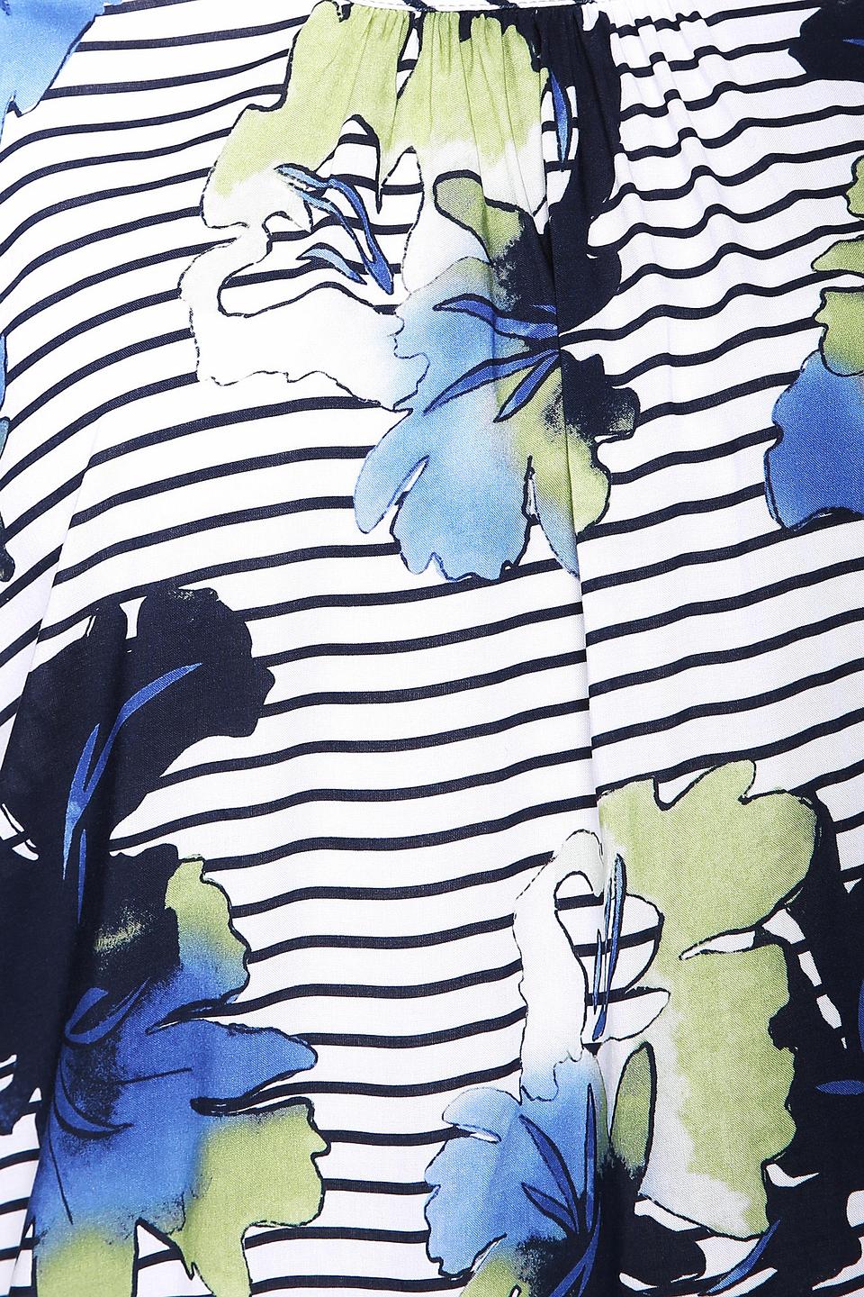 Блуза Frank Walder в полоску с цветочным принтом