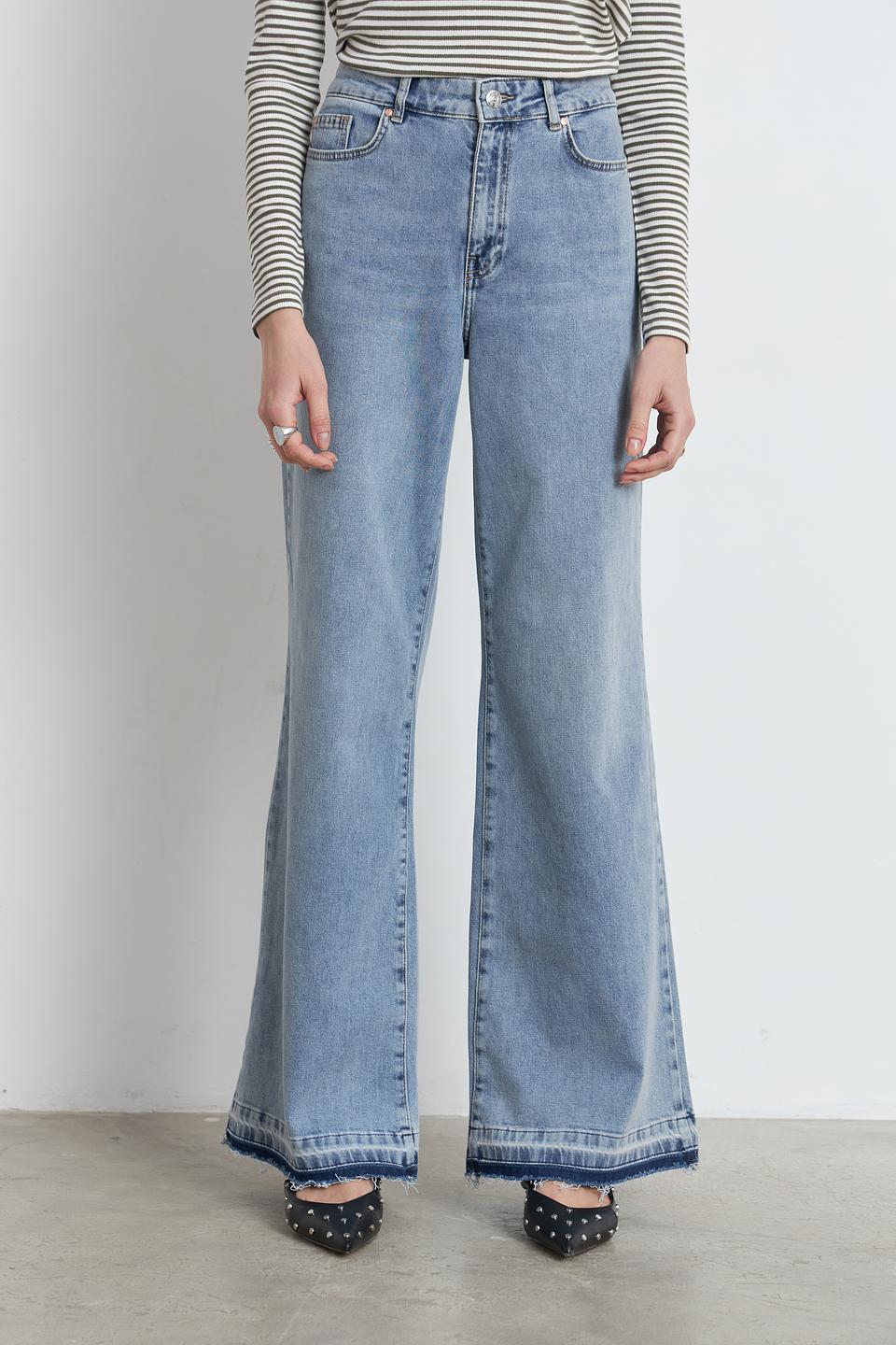 Джинсы Oui клеш голубой