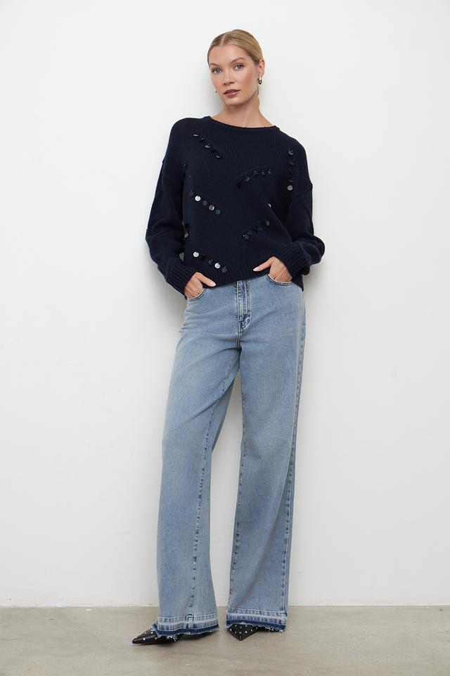 Джинсы Oui клеш голубой