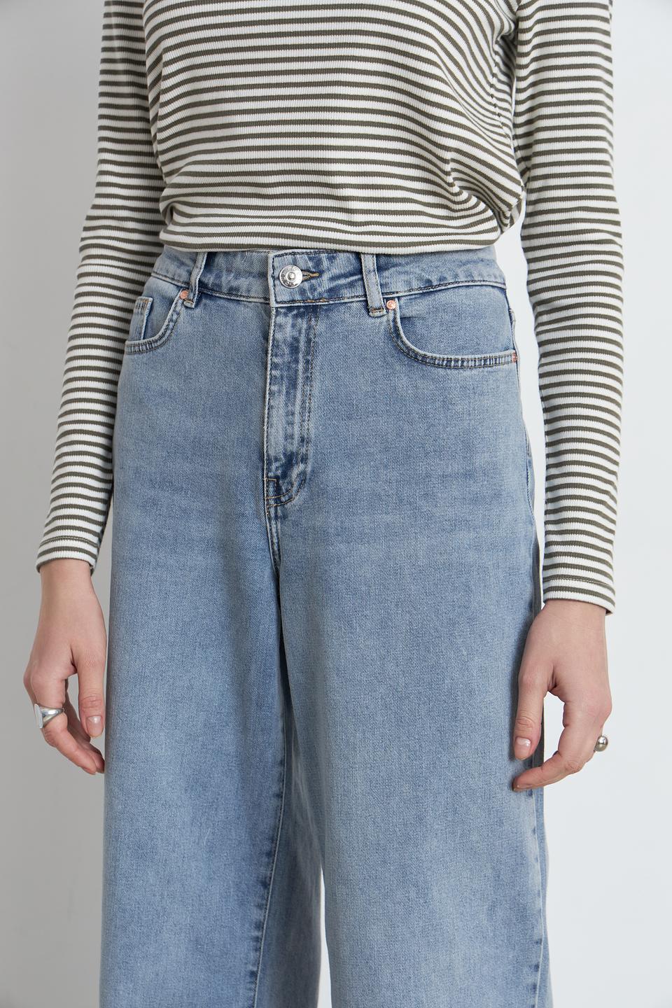 Джинсы Oui клеш голубой