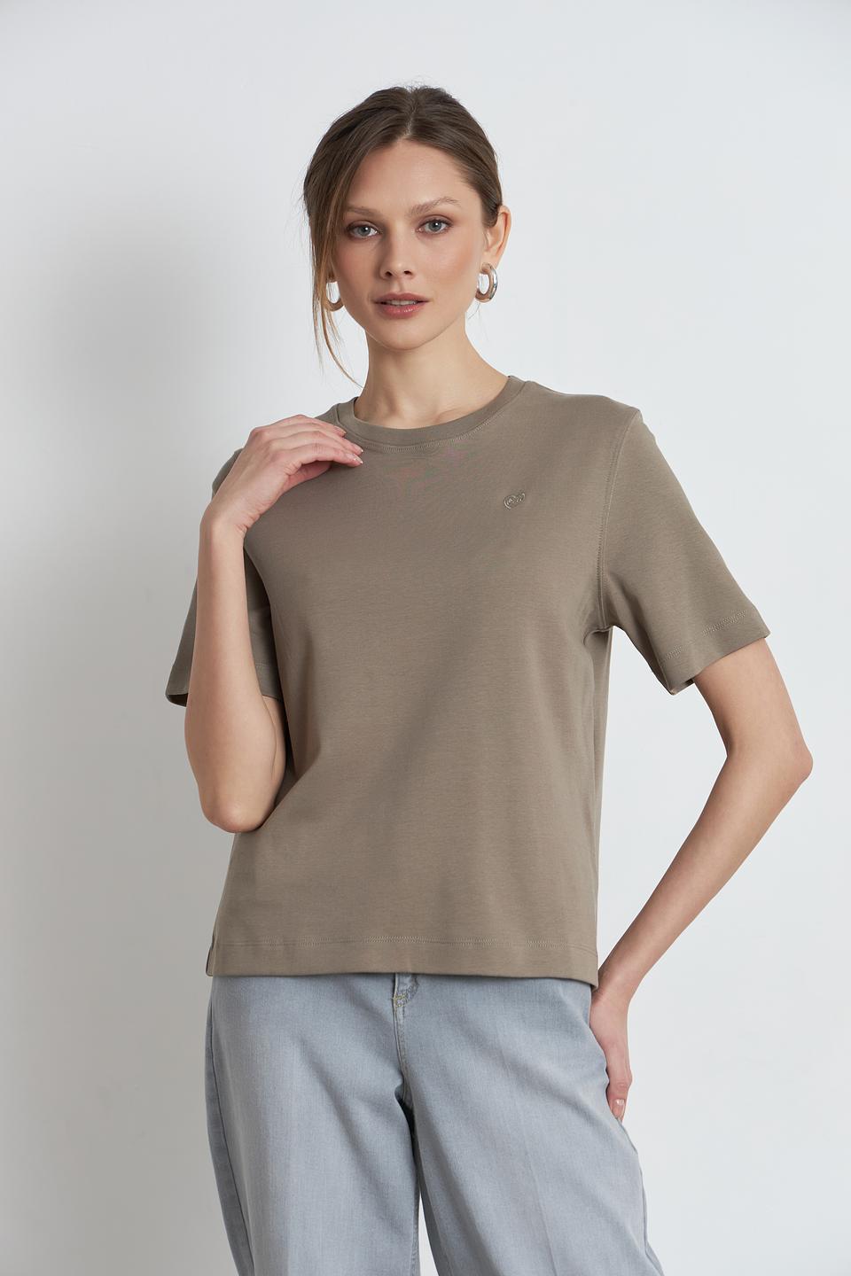 Футболка Oui женская хаки