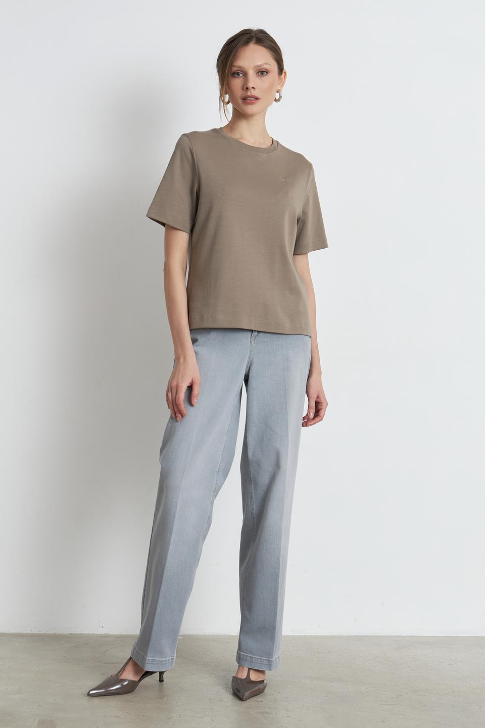 Футболка Oui женская хаки