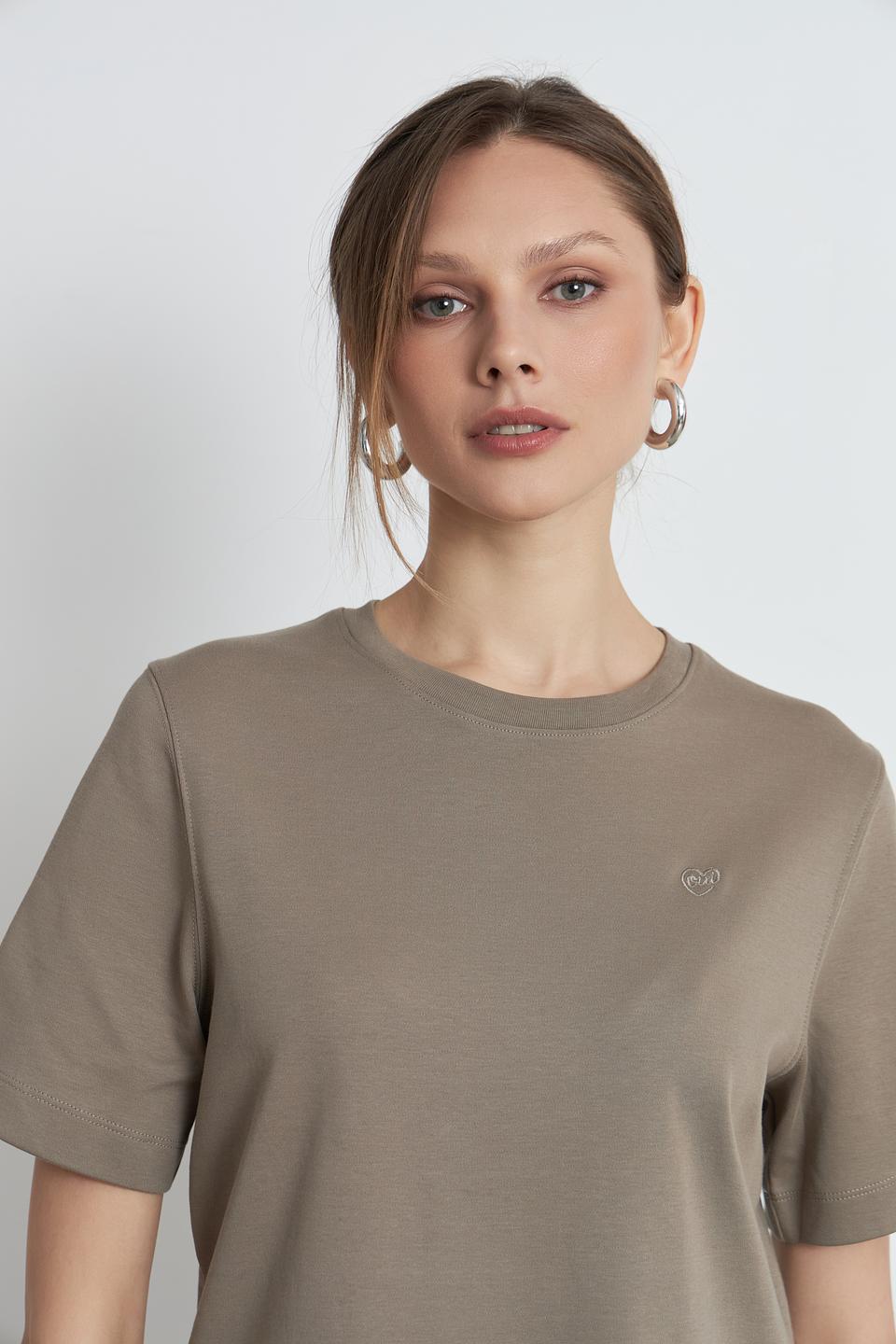 Футболка Oui женская хаки