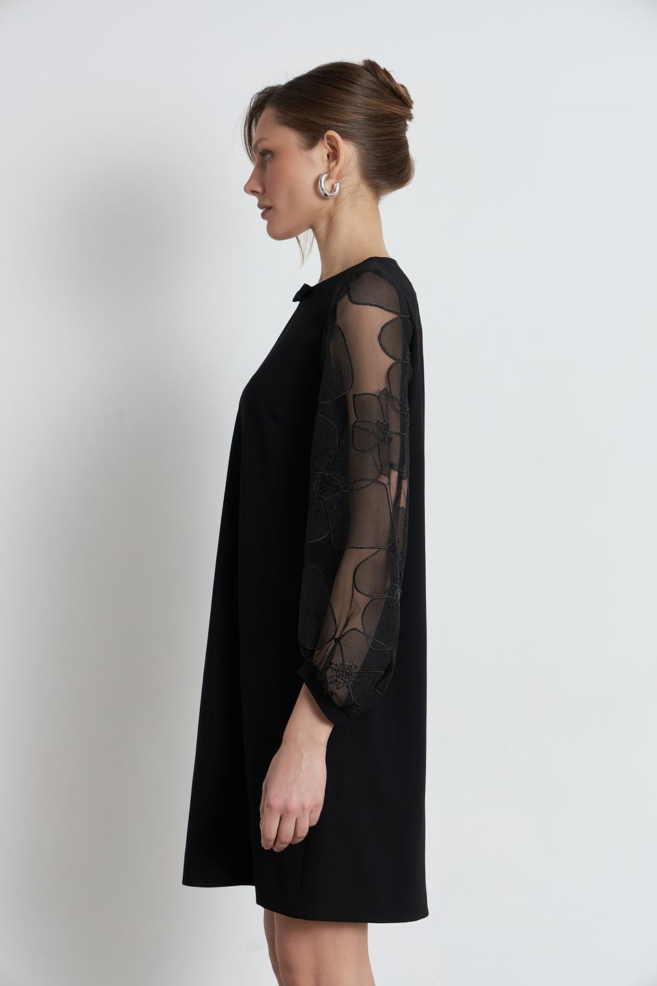 Платье Luisa Cerano чёрное с рукавами