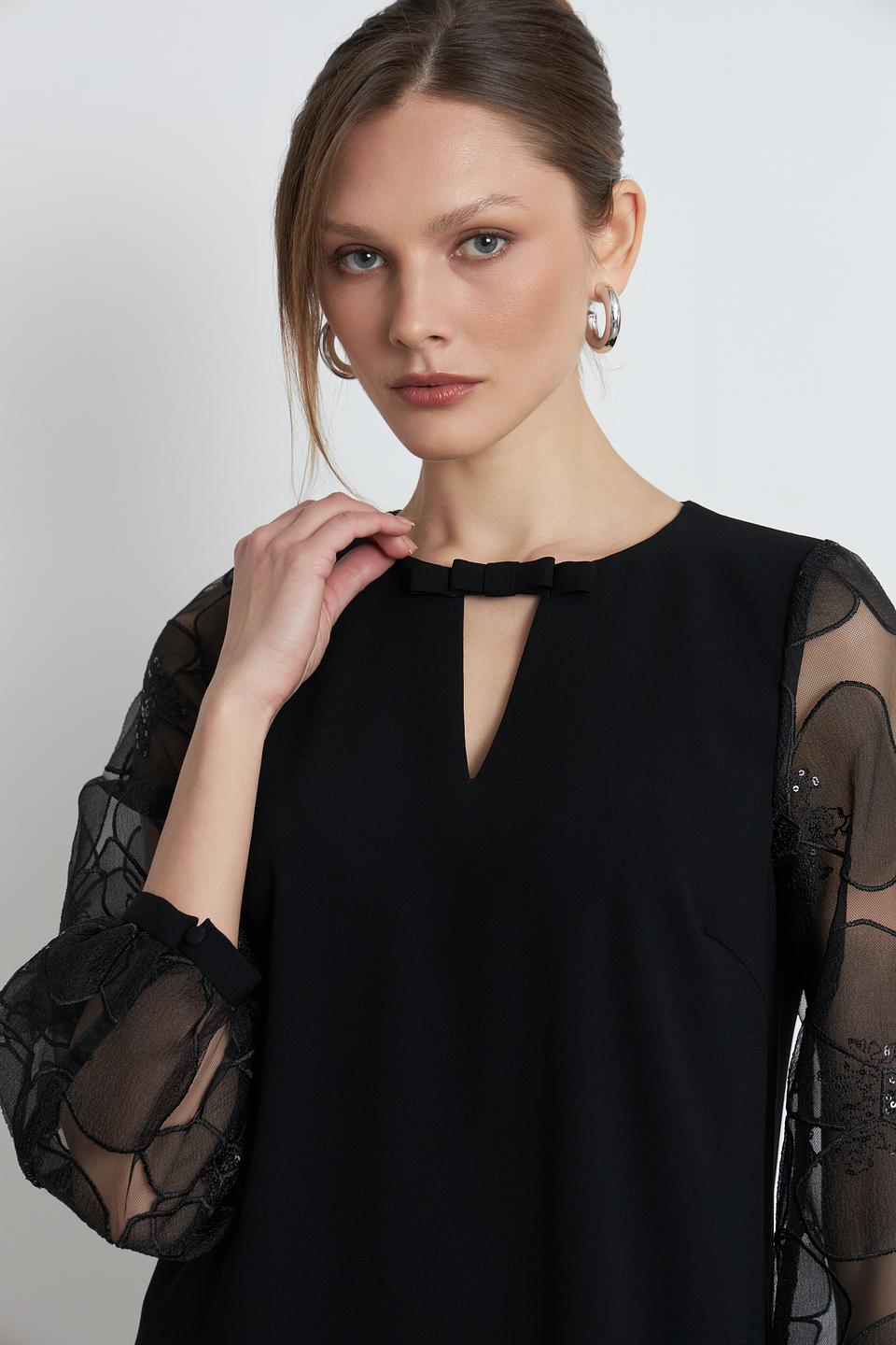 Платье Luisa Cerano чёрное с рукавами