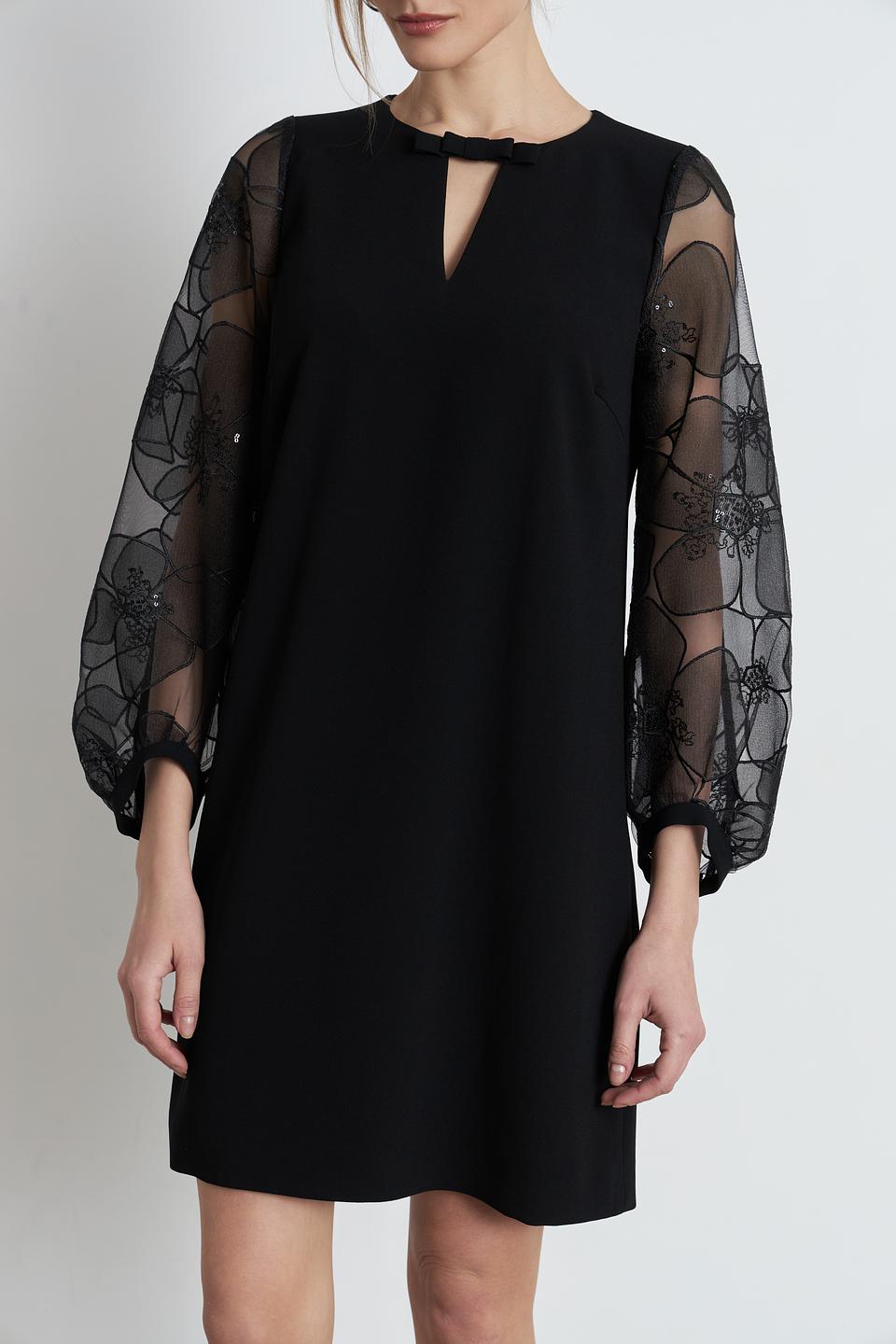 Платье Luisa Cerano чёрное с рукавами