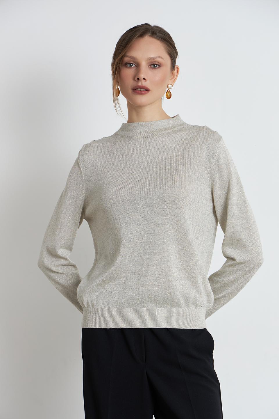 Пуловер Monari бежевый с люрексом