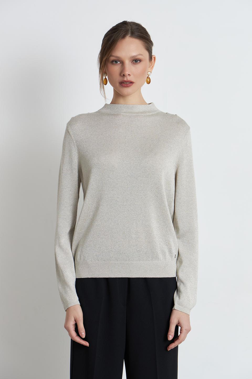 Пуловер Monari бежевый с люрексом