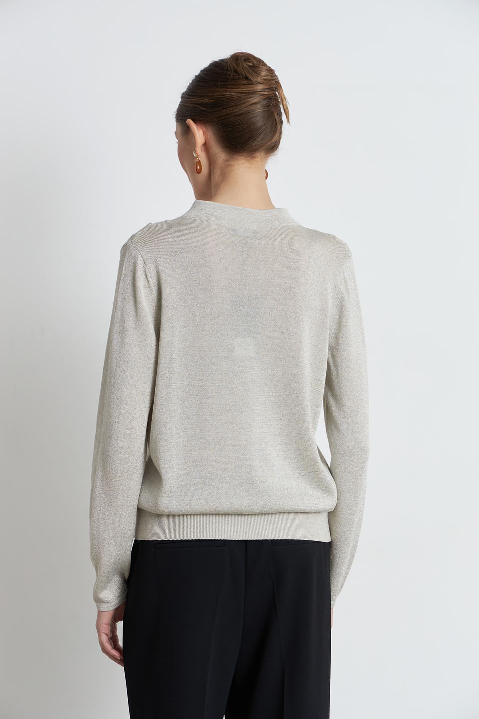 Пуловер Monari бежевый с люрексом