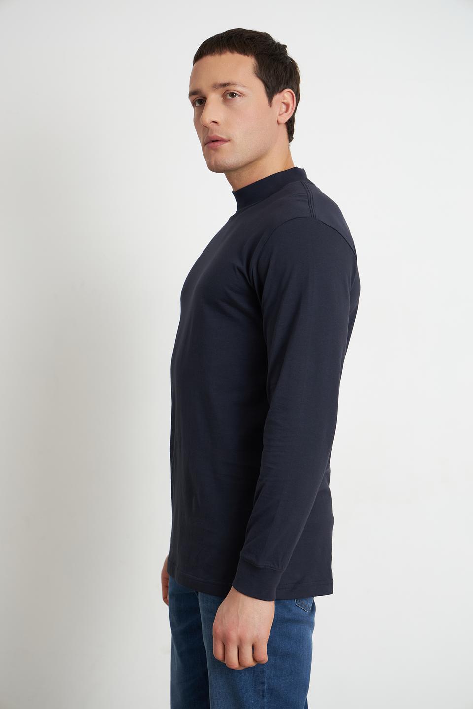 Футболка Ragman с горловиной темно-синяя