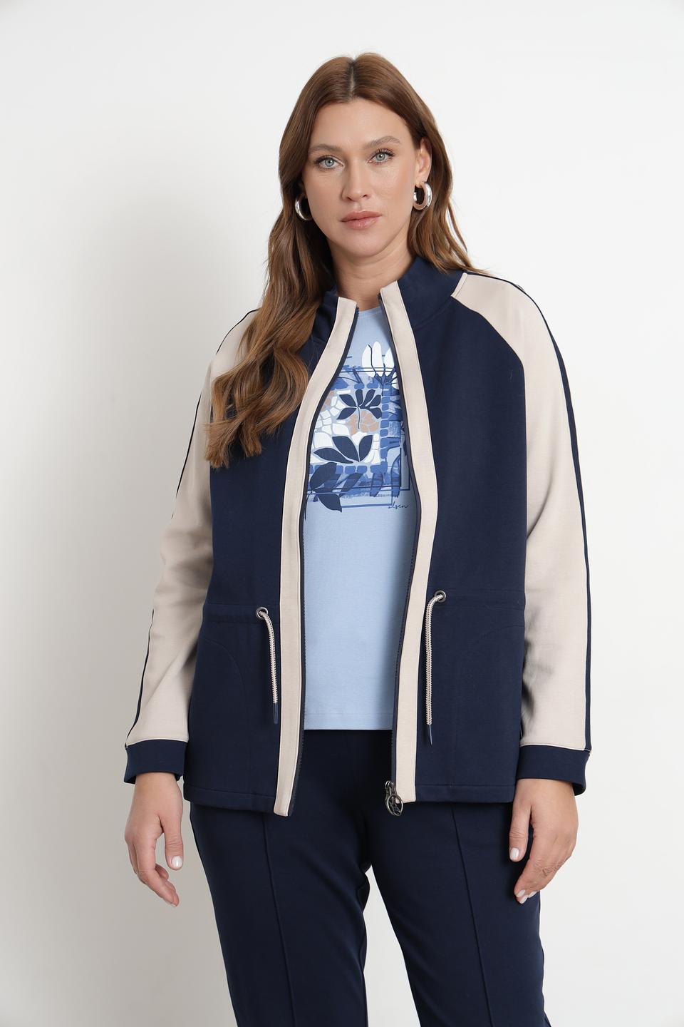 Жакет Olsen комбинированный синий