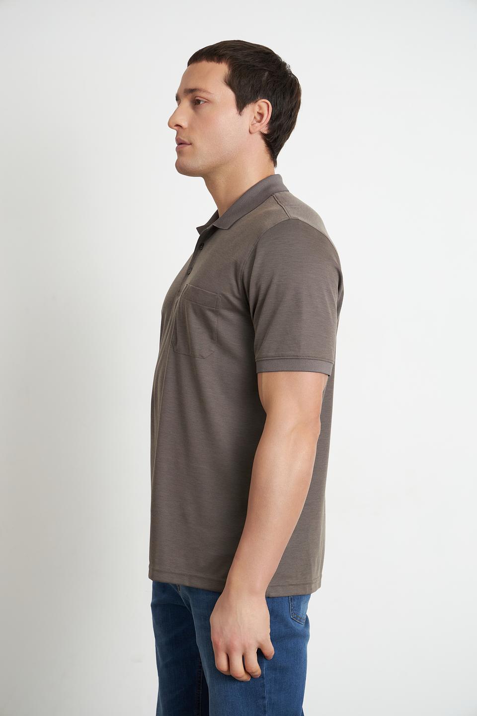 Поло Ragman хаки с карманом