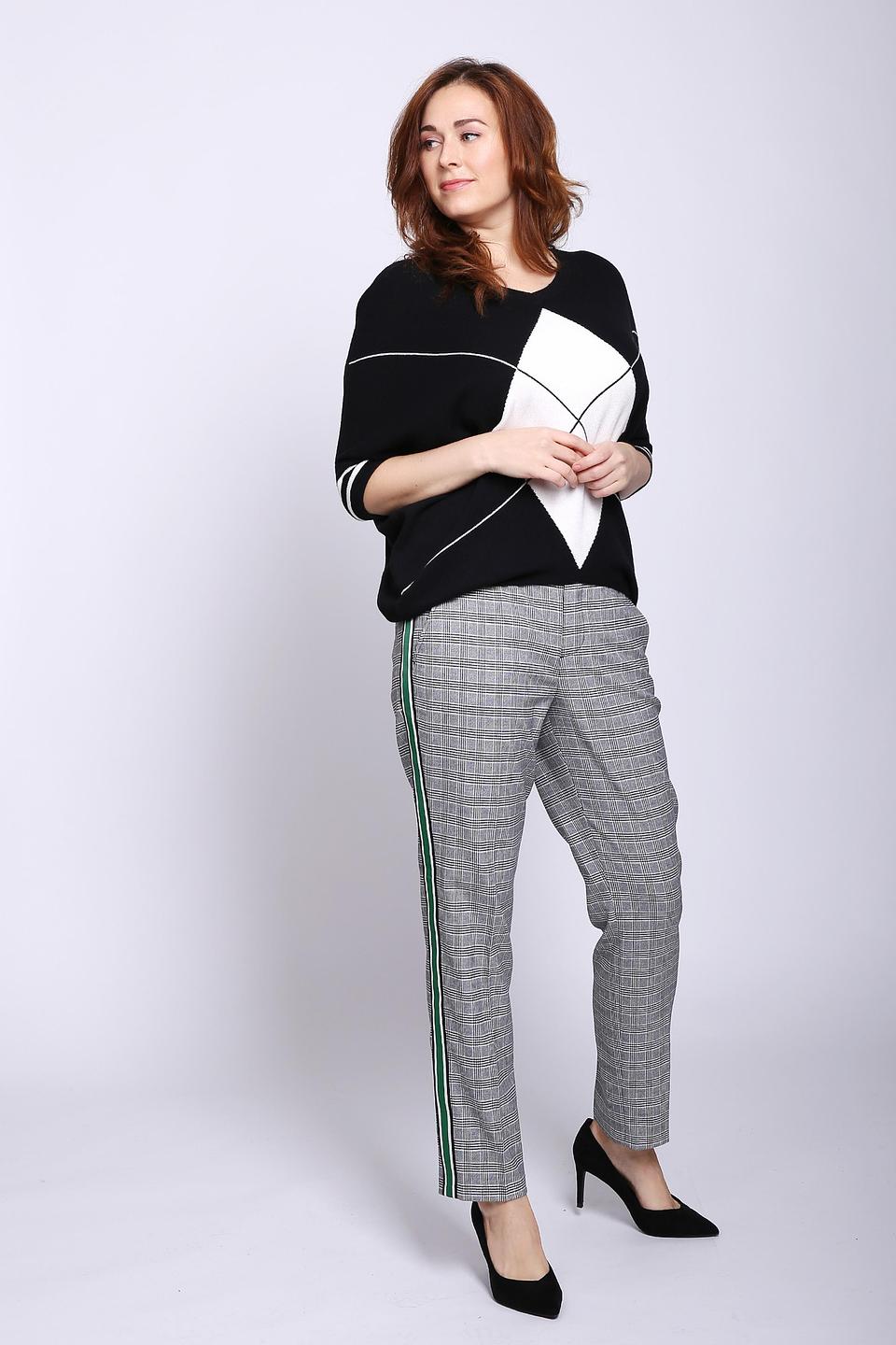 Брюки клёш Oui в клетку