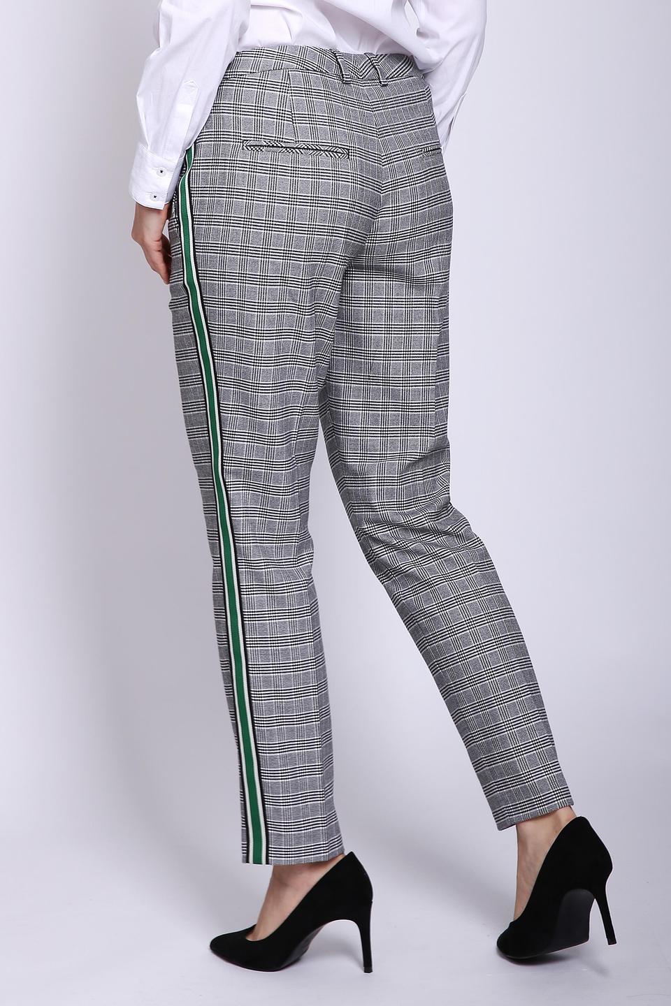 Брюки клёш Oui в клетку