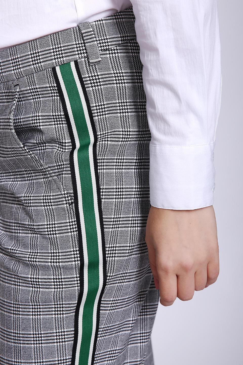 Брюки клёш Oui в клетку