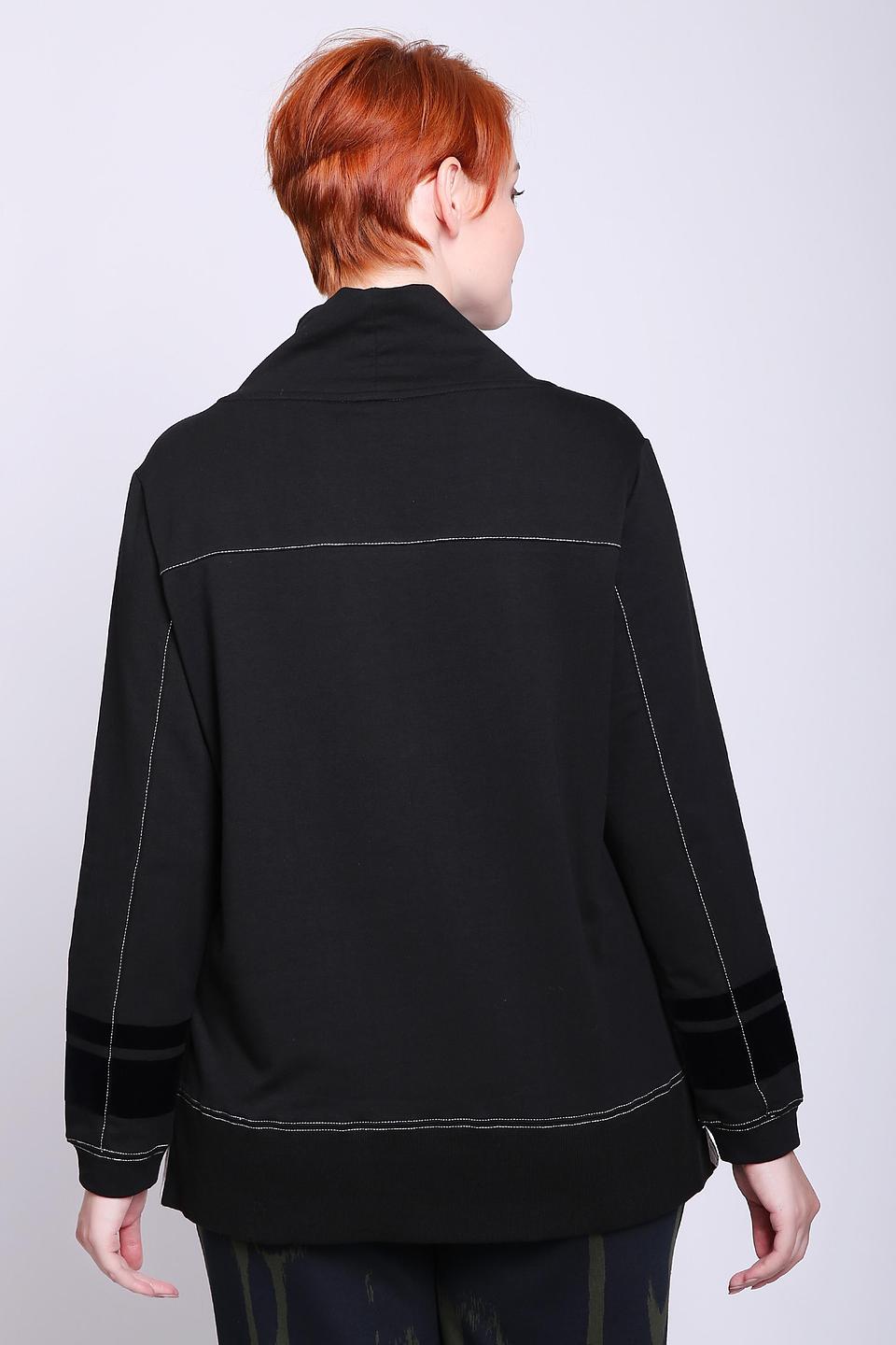 Пуловер Via Appia черный с декоративными вставками