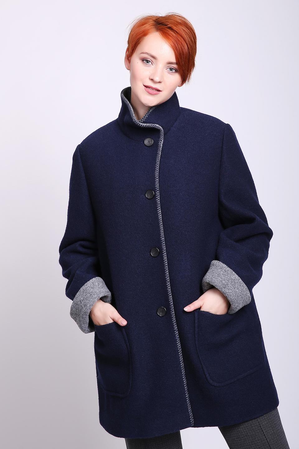 Пальто Basler шерстяное тёмно-синее
