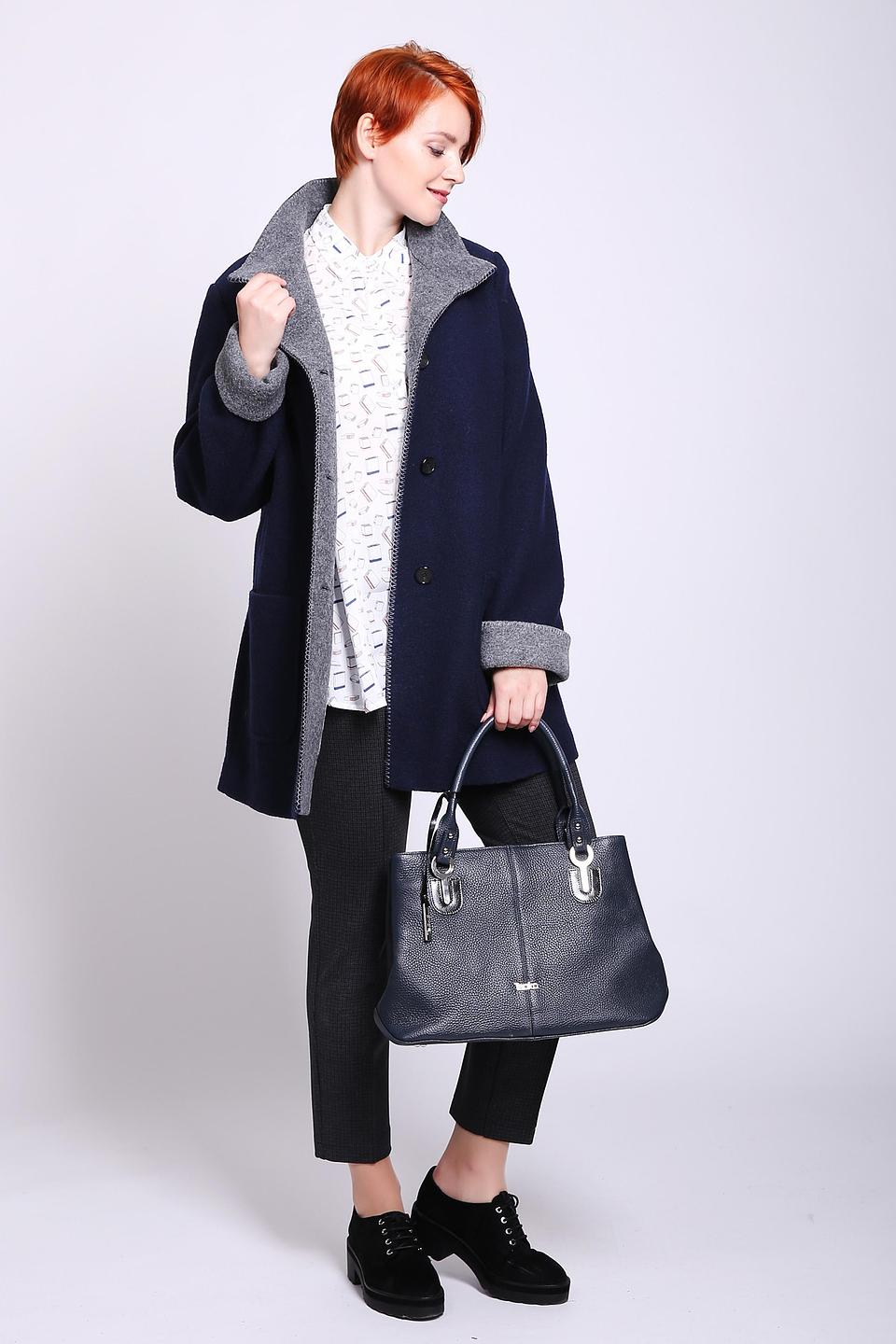 Пальто Basler шерстяное тёмно-синее