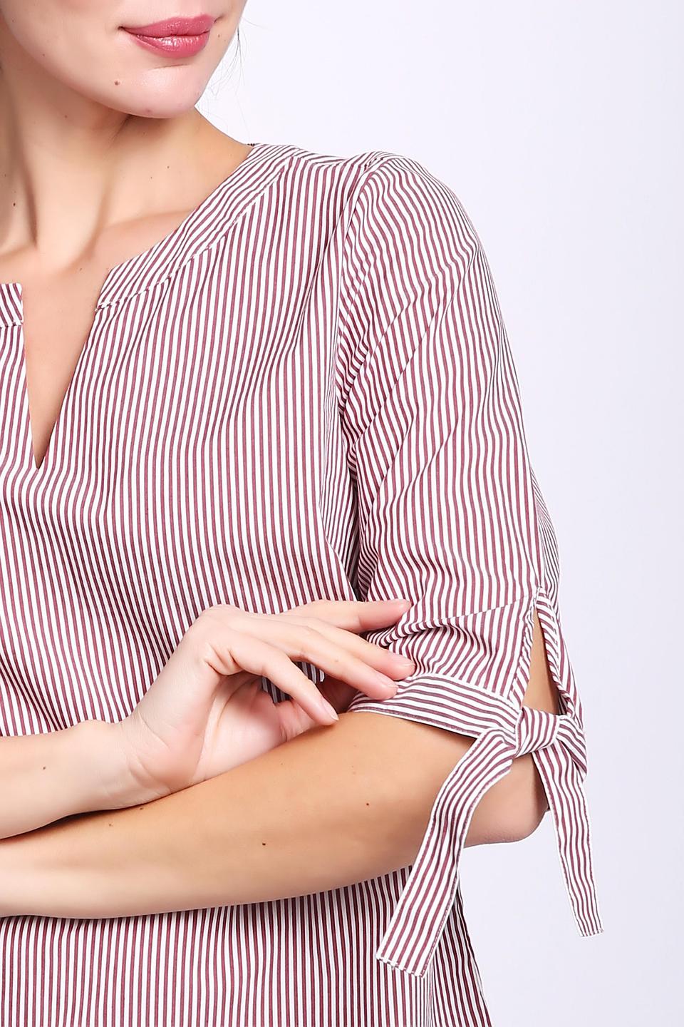 Блуза Comma в полоску с рукавами-бантиками