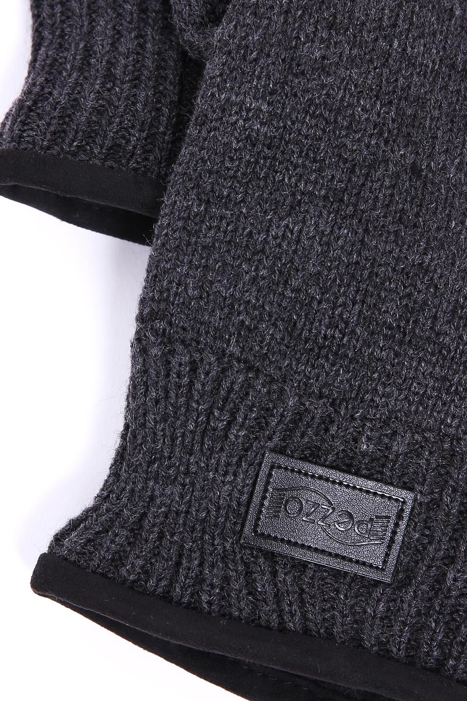 Перчатки Pezzo серые, без декоративных элементов