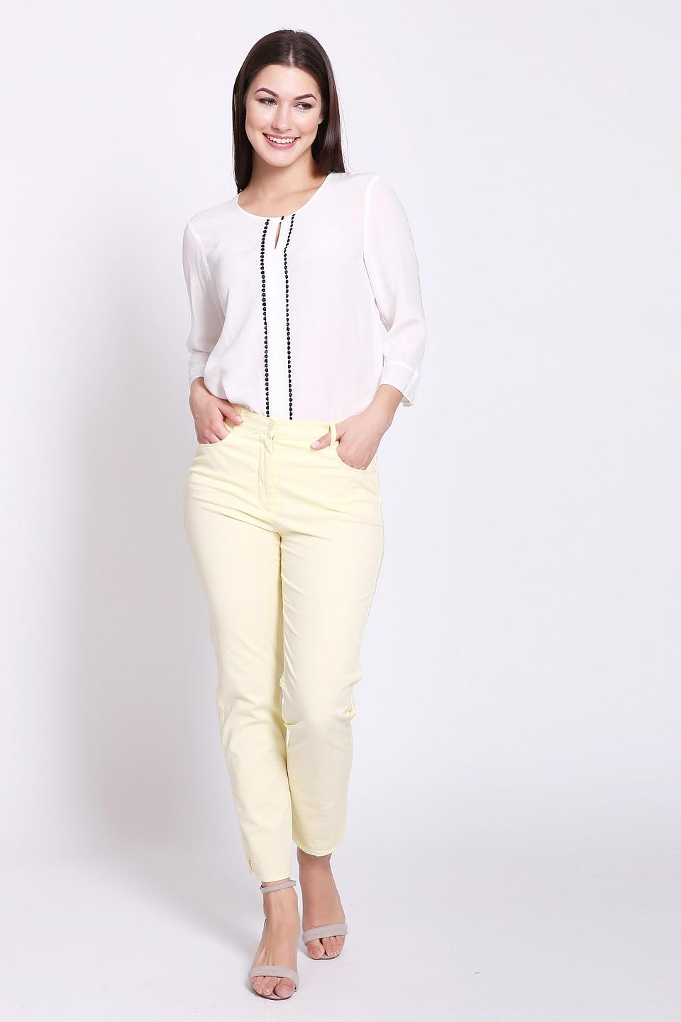 Блуза Gerry Weber белая с декоративными чёрными бусинами